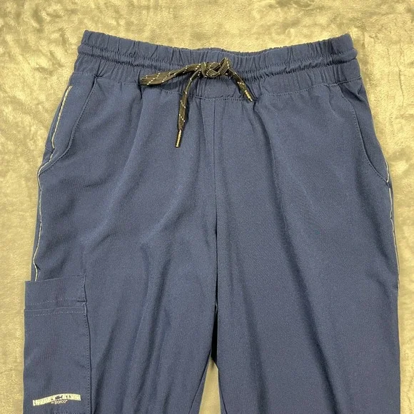 Skechers by Barco Scrub Set Women Gray Black Navy 3 Piece Bundle V-Neck Jogger S - Picture 14 of 16